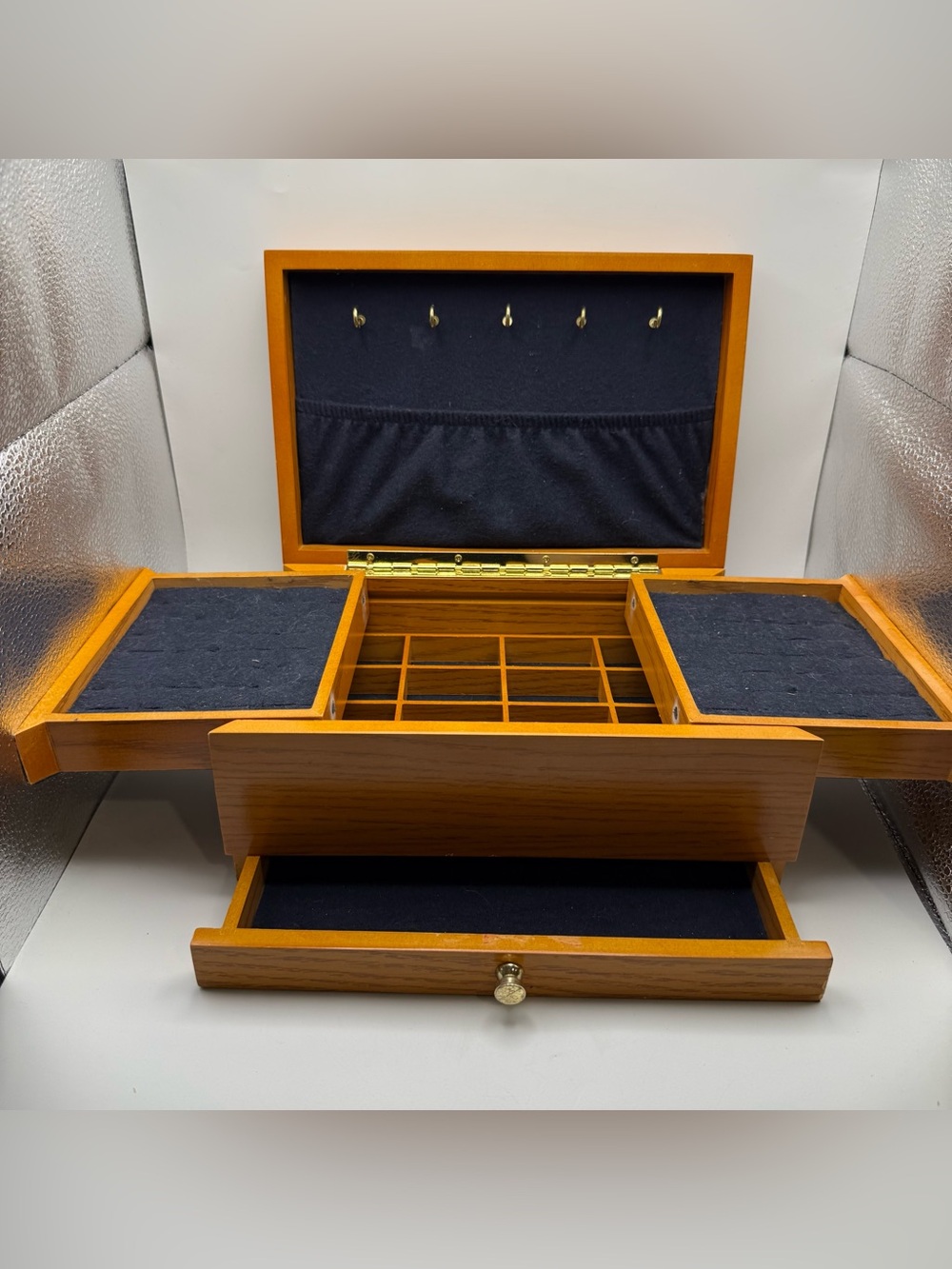 Lori Greiner For Your Ease Only Drawer Expanding Jewelry Chest Box Vintage MCM
